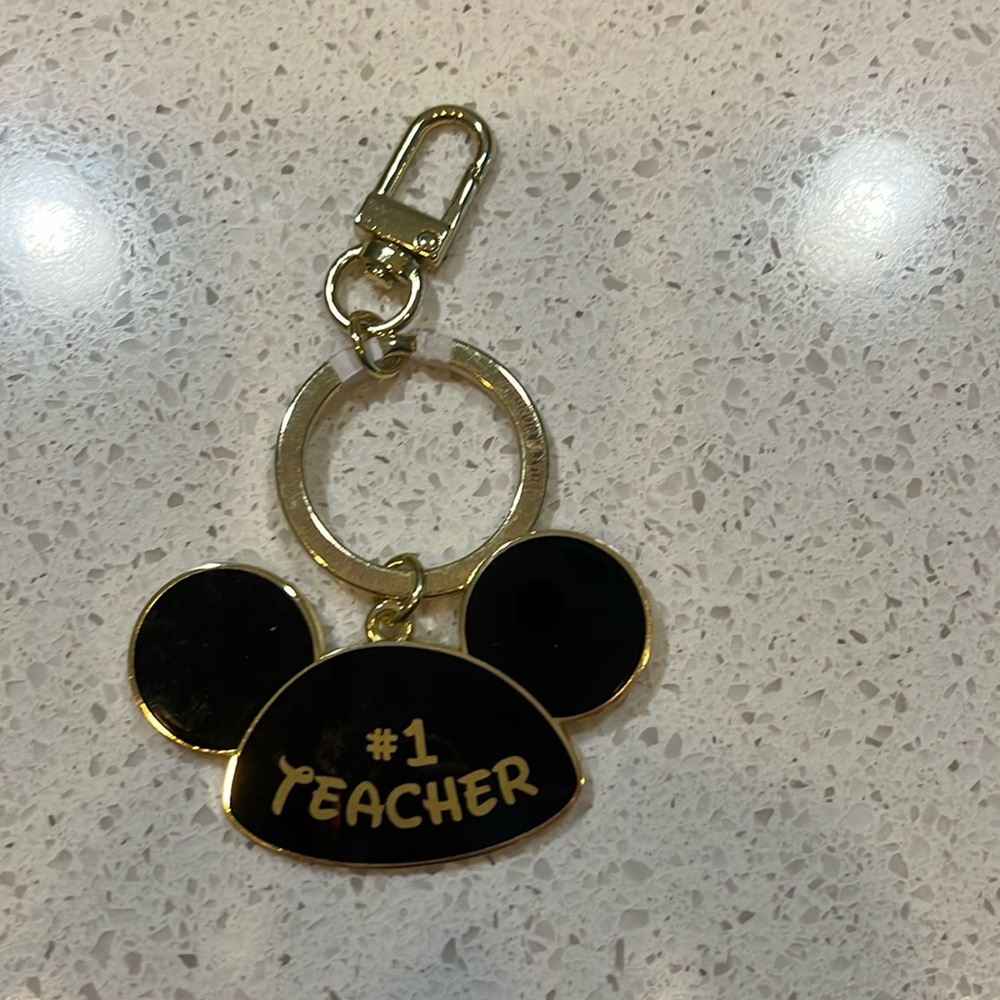 Disney NWOT #1 Teacher Mouse Ears Keychain